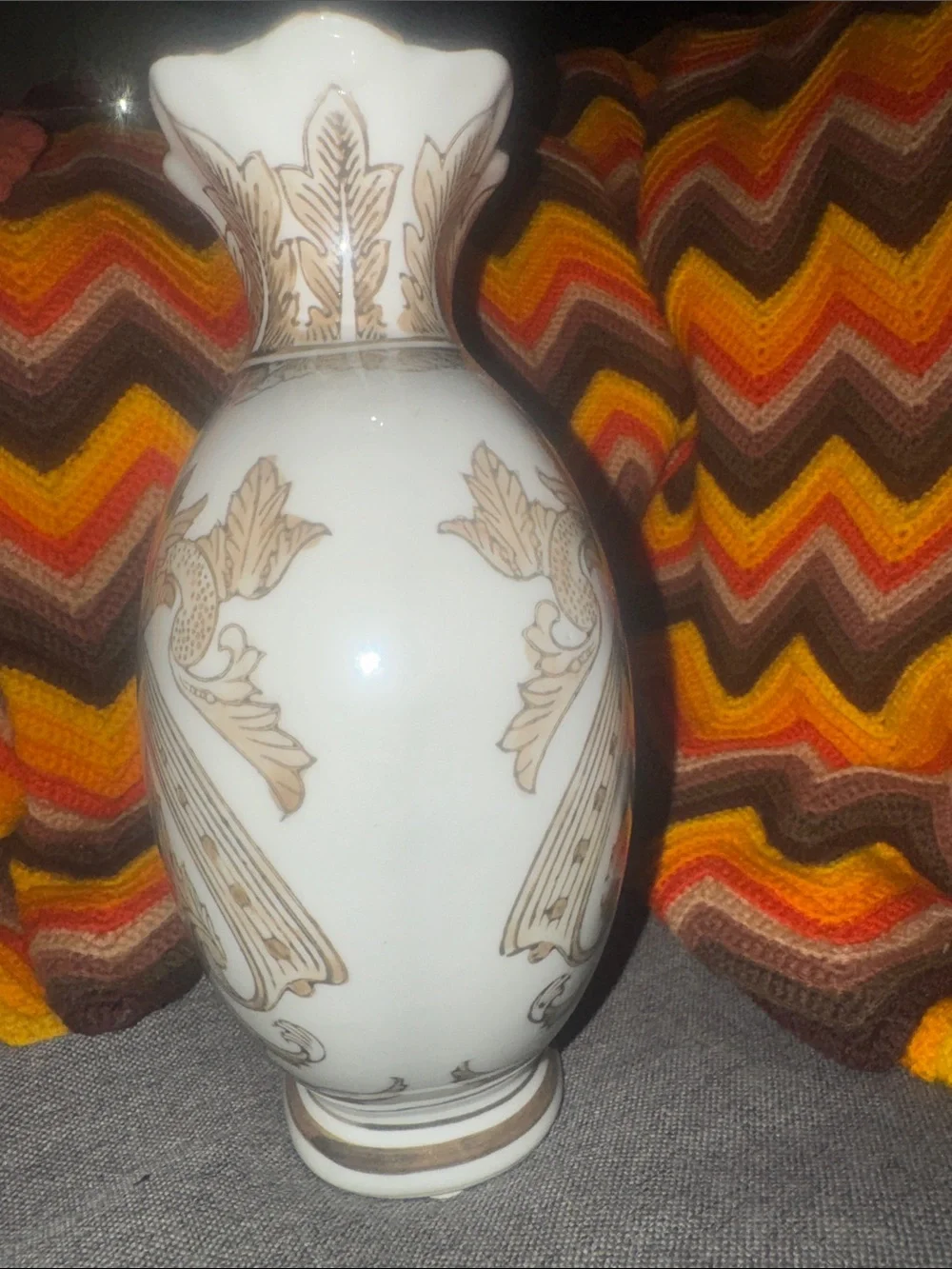 Vintage Neoclassical Style Ceramic Decorative Urn Vase | Ornate Scroll